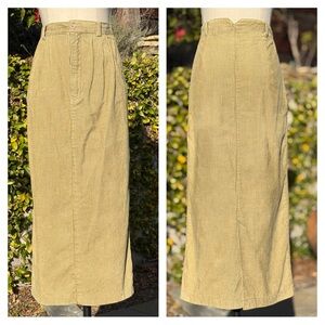 Vintage 1990s chunky corduroy Radishes and Roses maxi skirt